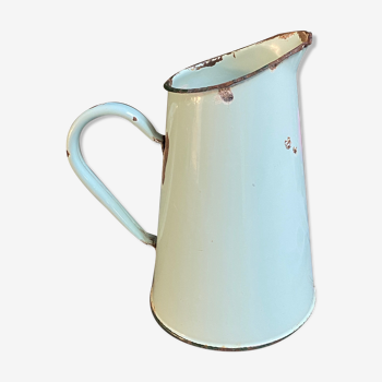 Old enamelled pitcher mint