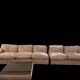 Modular sofa Poltrona Frau model Socrates in beige leather