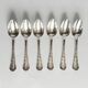 Christofle Chrysanthemum | Set of 6 Spoons | Art Nouveau