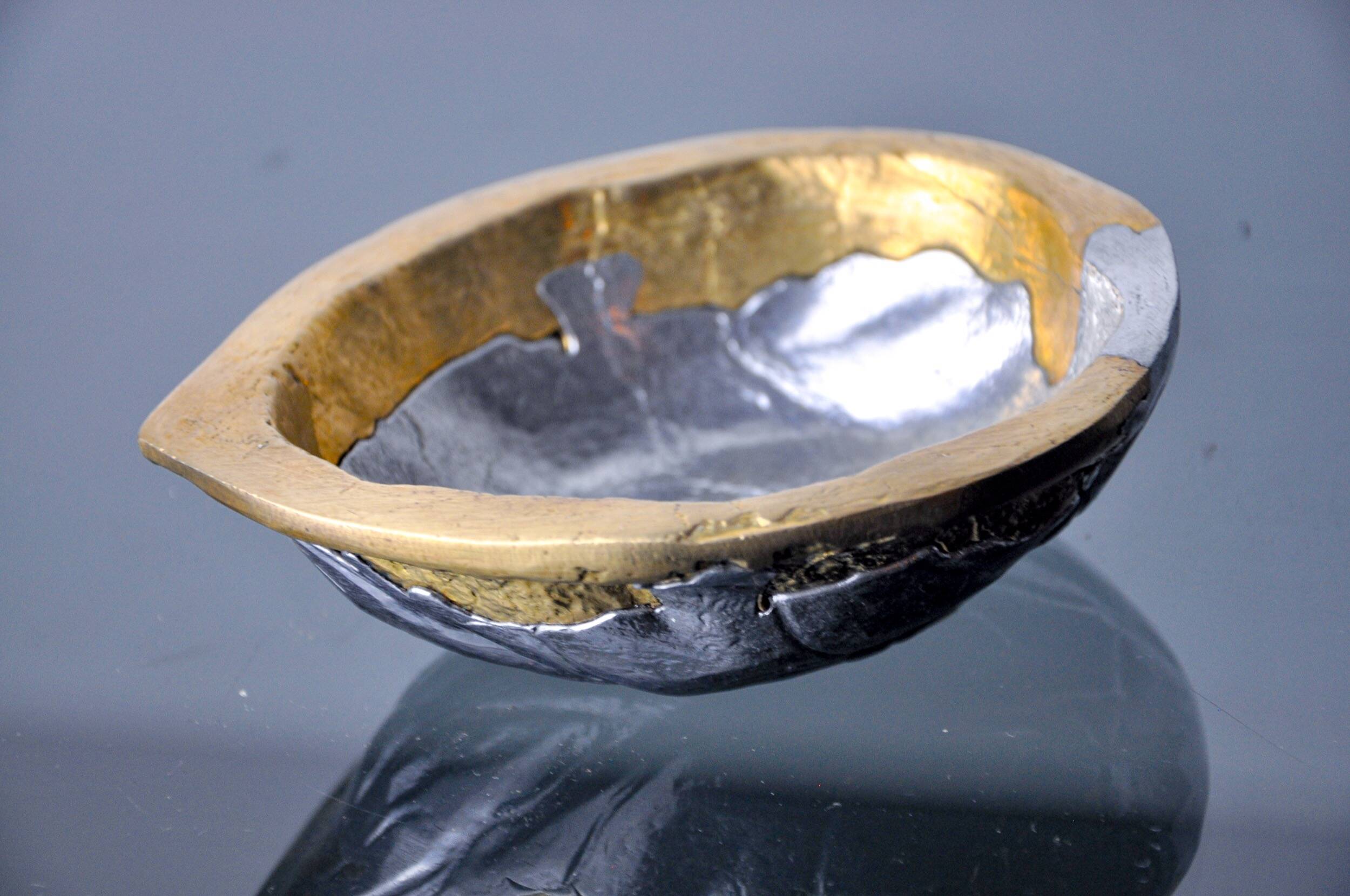 Brutalist empty pocket "walnuts" by Arte3, Spain, 1980