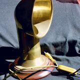 Lampe de table en laiton et bois