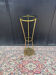 Golden tripod stand with smoked glass from the 1970s.