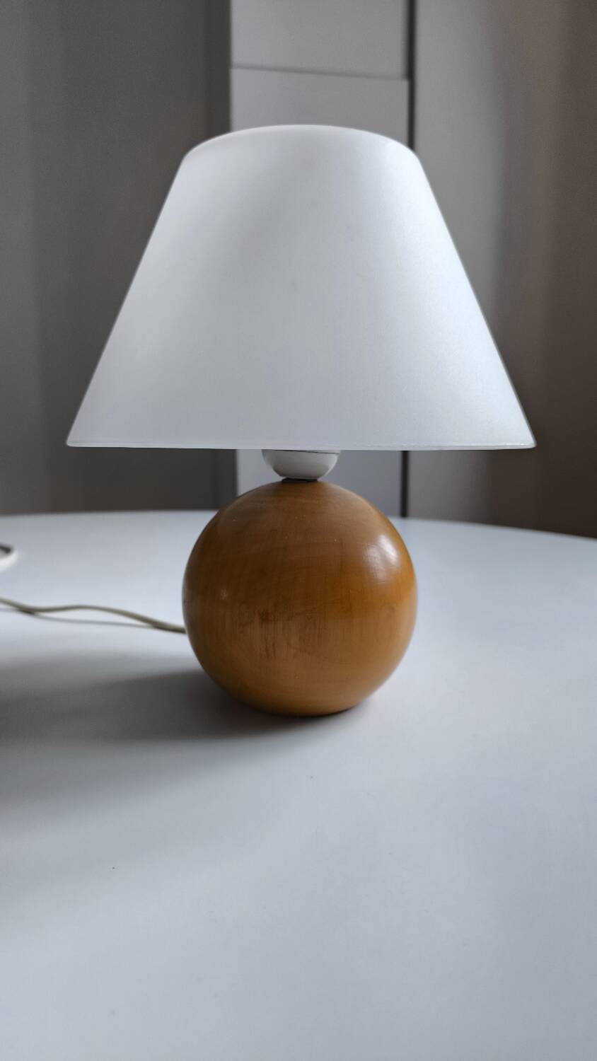 Solid wood ball lamp 1960