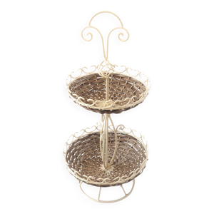 Présentoir rotin et