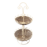 Rattan and tinplate display