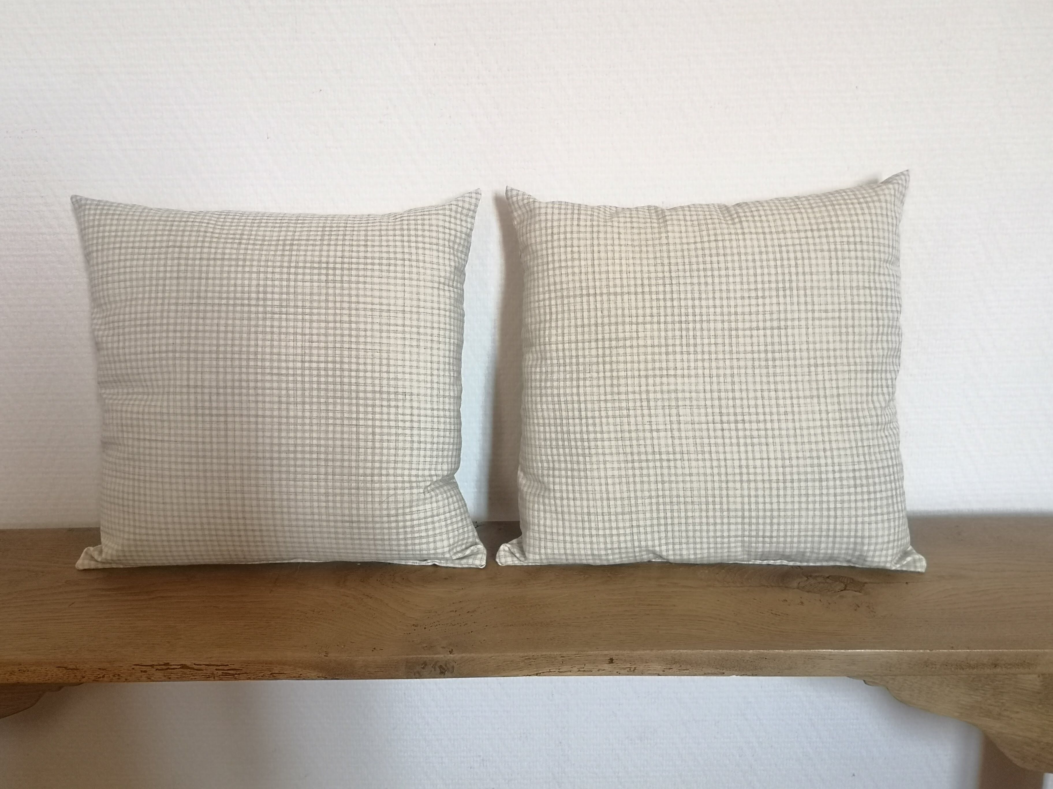 Vichy print cushion set