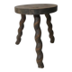 antique solid wood stool with twisted legs