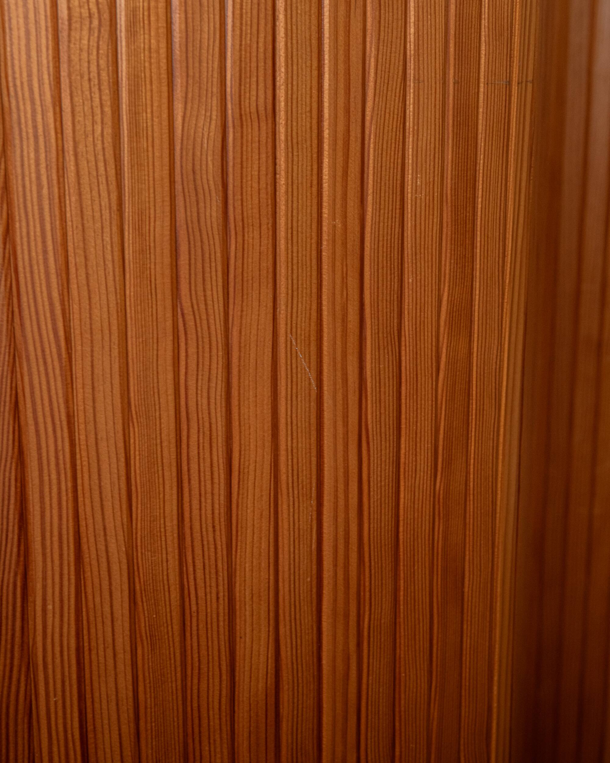 Vintage Art Deco Pine Tambour Room Divider by Jomain Baumann, 1930s