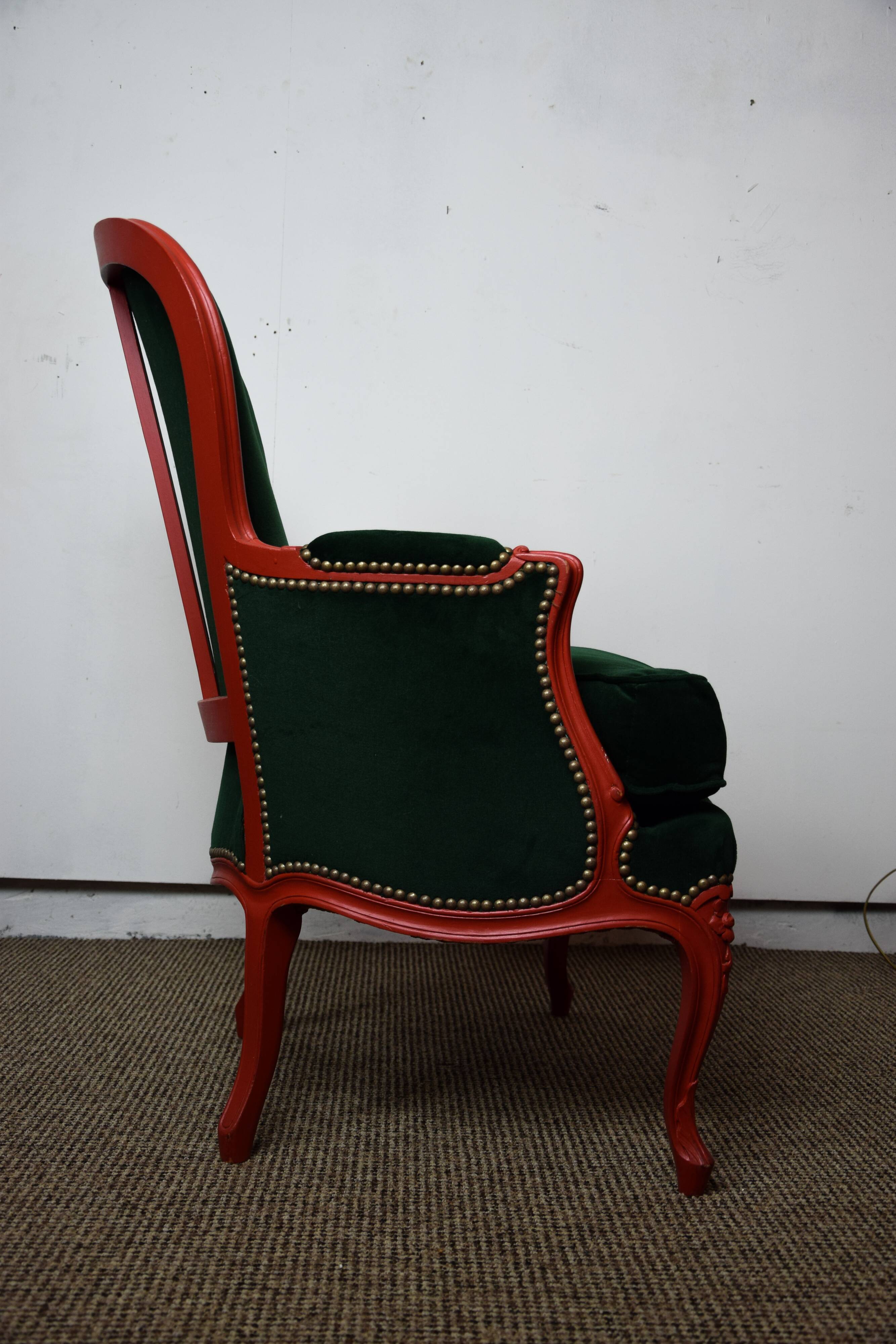 Pair of Louis XV style armchairs