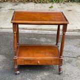 Vintage serving trolley dessert bar cart on wheels with wooden drawer m