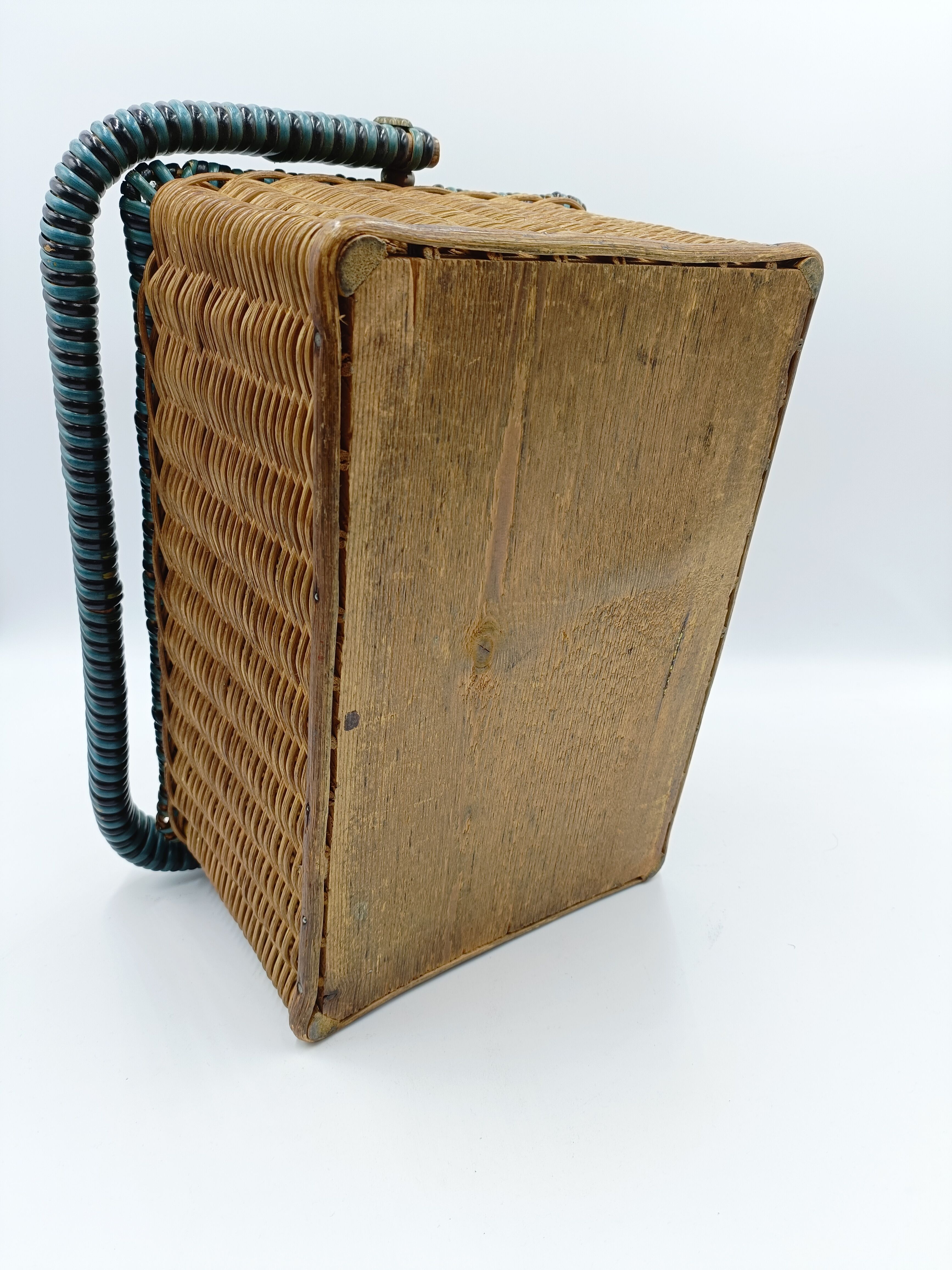 Wicker sewing basket