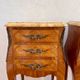 Pair French Rosewood Nightstands, Louis XV Marquetry Bedside Tables