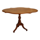 Oval wooden pedestal table, violin table on three legs, Napoleon III style