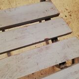 6 vintage garden chairs made of wood and metal