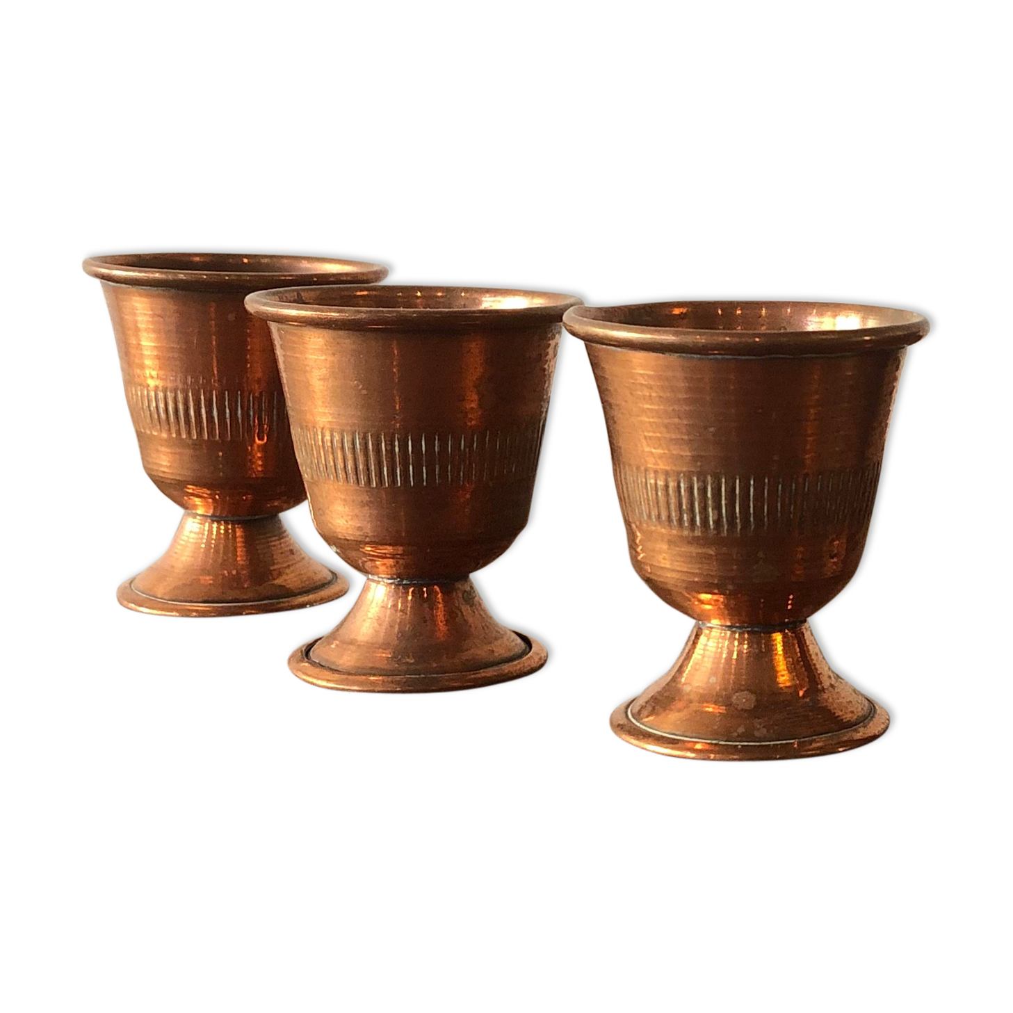 Suite of 6 old copper cockles