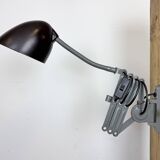 Grey Industrial Scissor Wall Lamp from Elektroinstala, 1960s