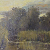 View of a lake at dusk