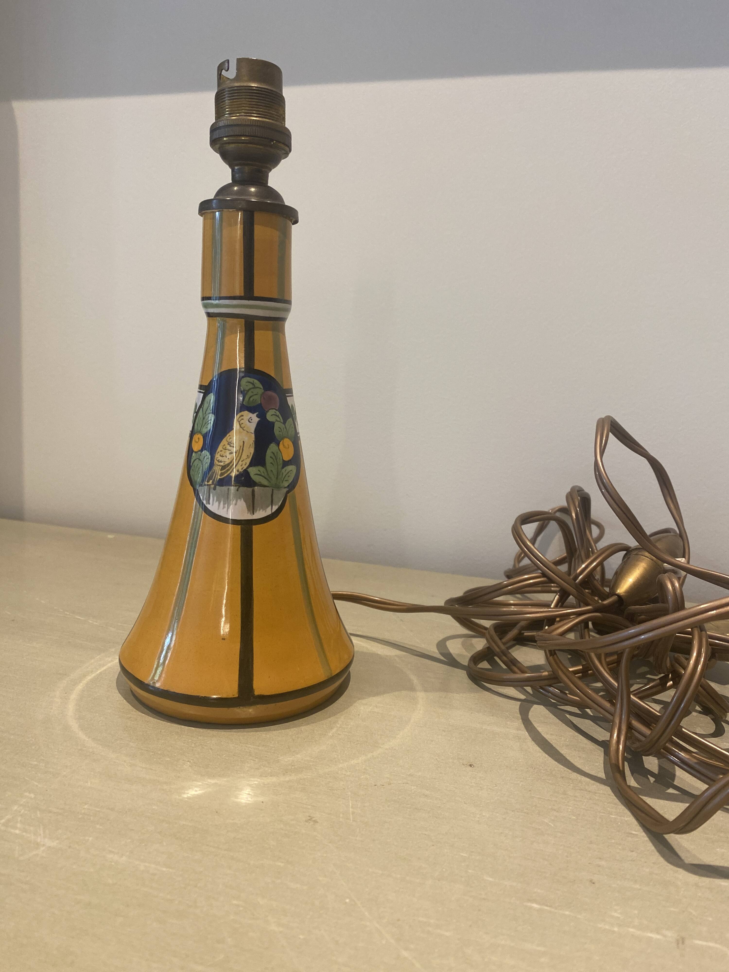 Lamp base signed HD, Henri Delcourt