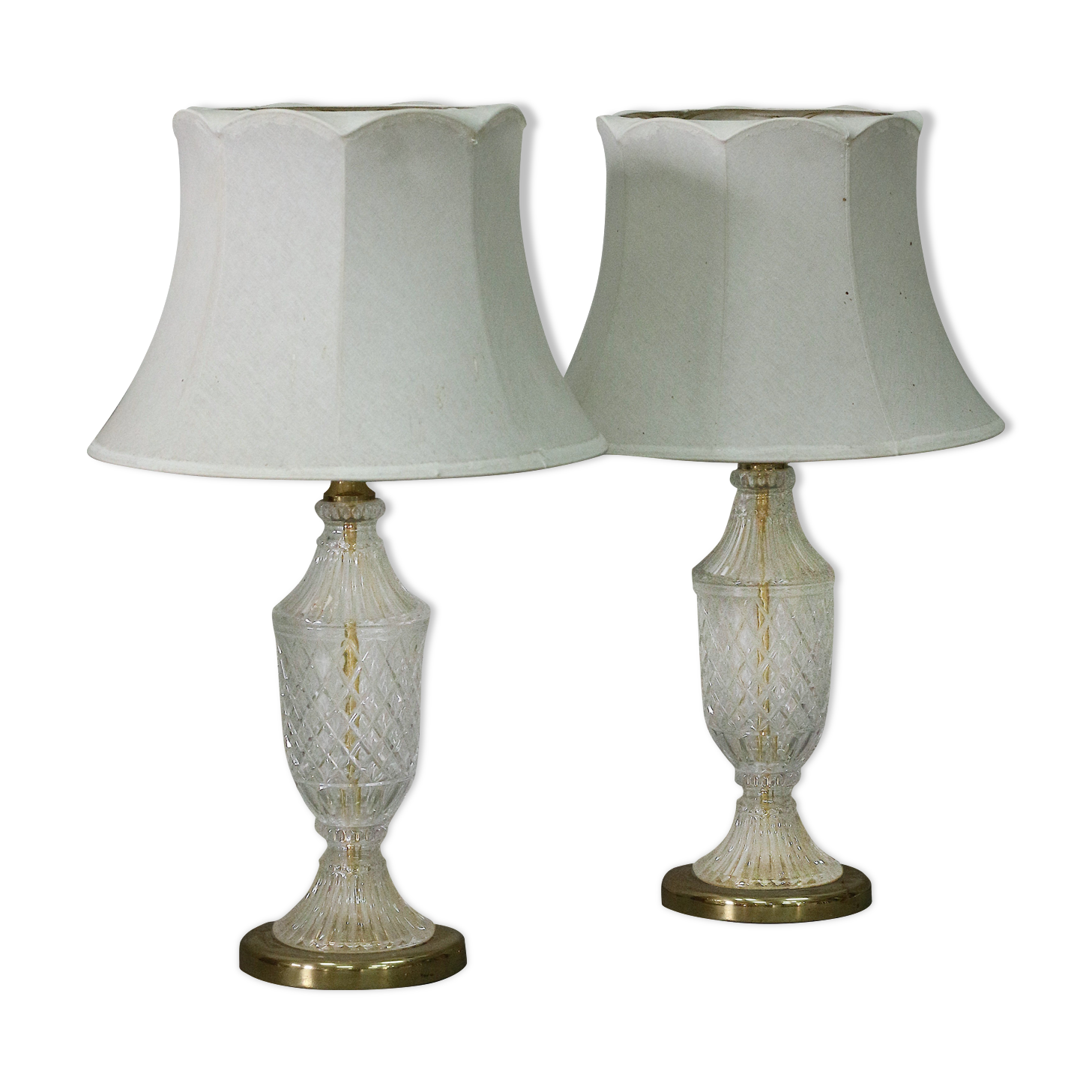 Pair of hollywood regency table lamps, 1970