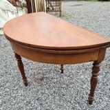 Half moon table in oak