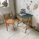 Bureau et chaise enfant pieds compas