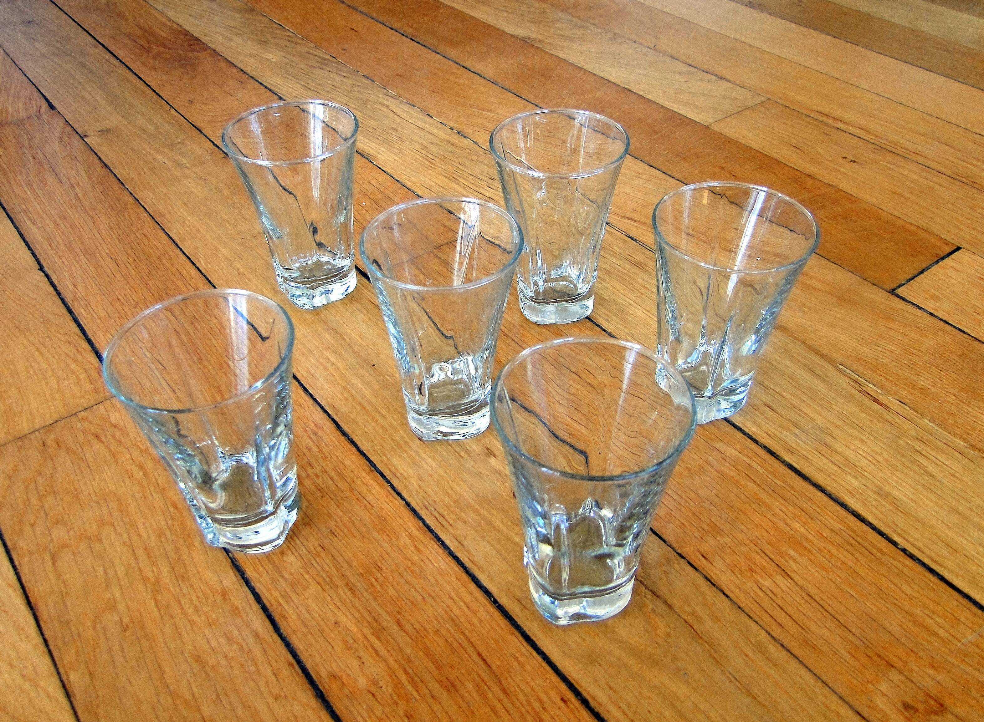Series of 6 old glass verrines in excellent condition