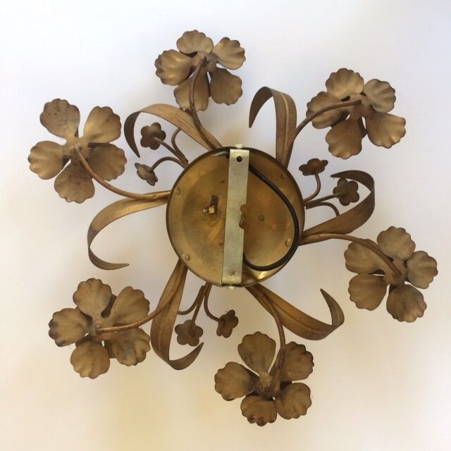 Brass flower sconce