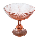 Rose pink cake stand, Poland, 1970s
