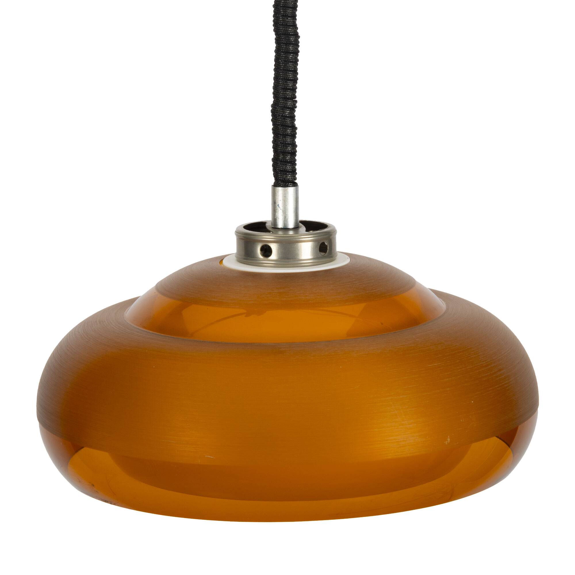 Orange/Brown And White Space Age Pendant Lamp