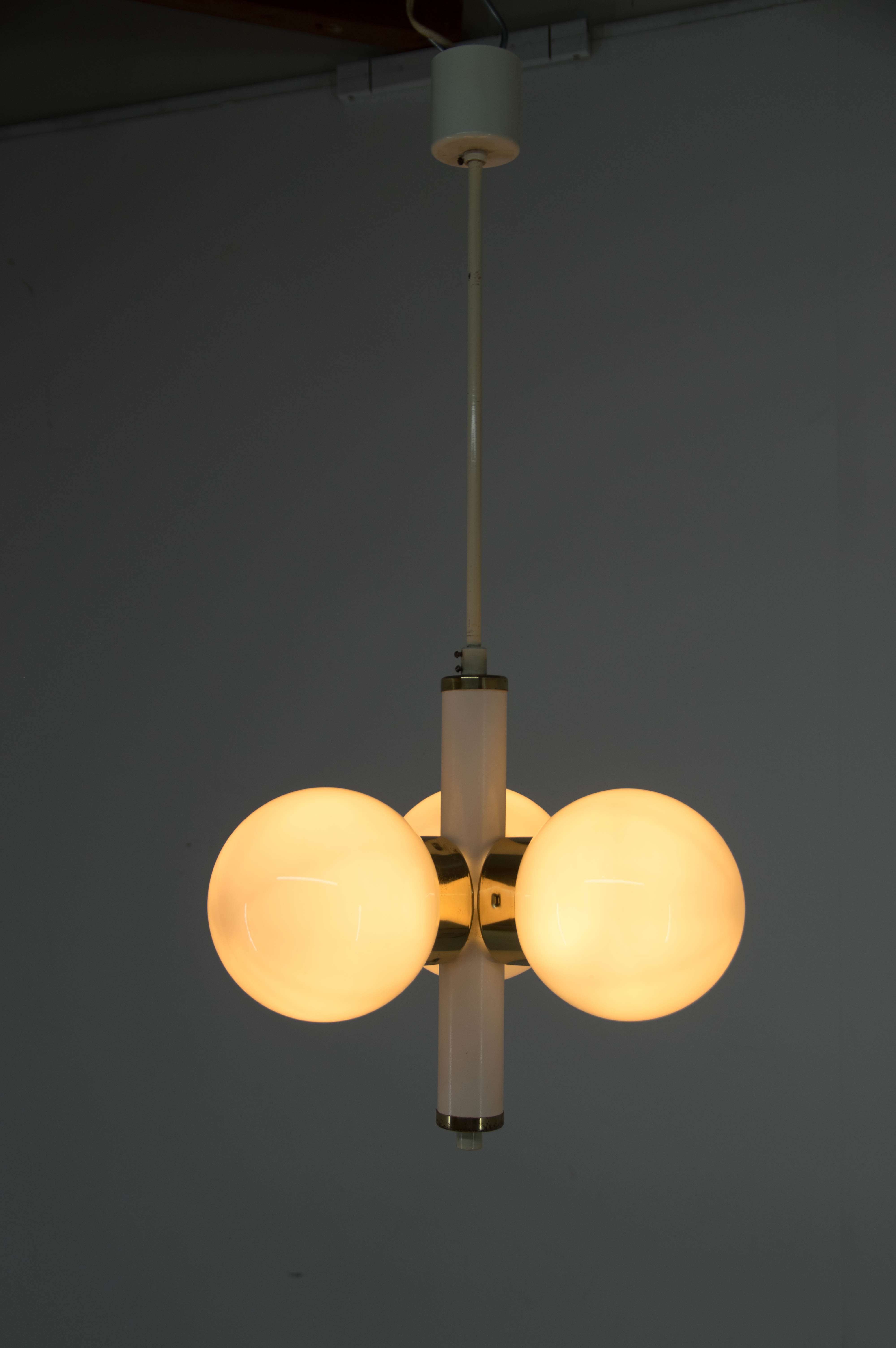 Space age chandelier sputnik by Elektroinstala decín, 1960s