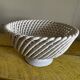 Mid-century woven ceramic basket / empty pocket, diameter 19 cm