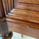 Louis XVI style bedside table, Carrara marble and mahogany