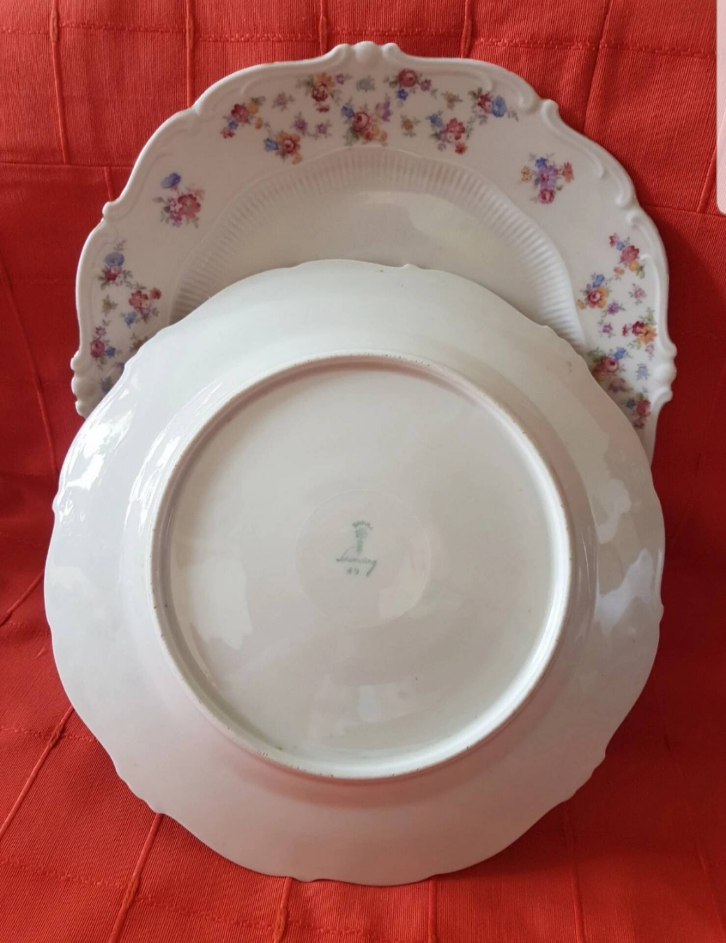 Lot de 2 assiettes plates vintage, Schirnding Bavière