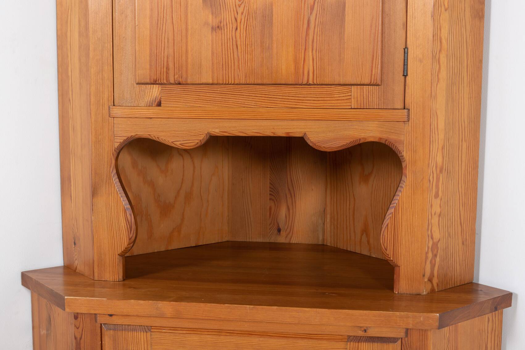 Axel Einar Hjorth ‘Lovö’ solid pine corner cabinet by Nordiska Kompaniet