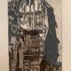 Émile Leroy, dessin d’une rue de Rouen, vers 2000