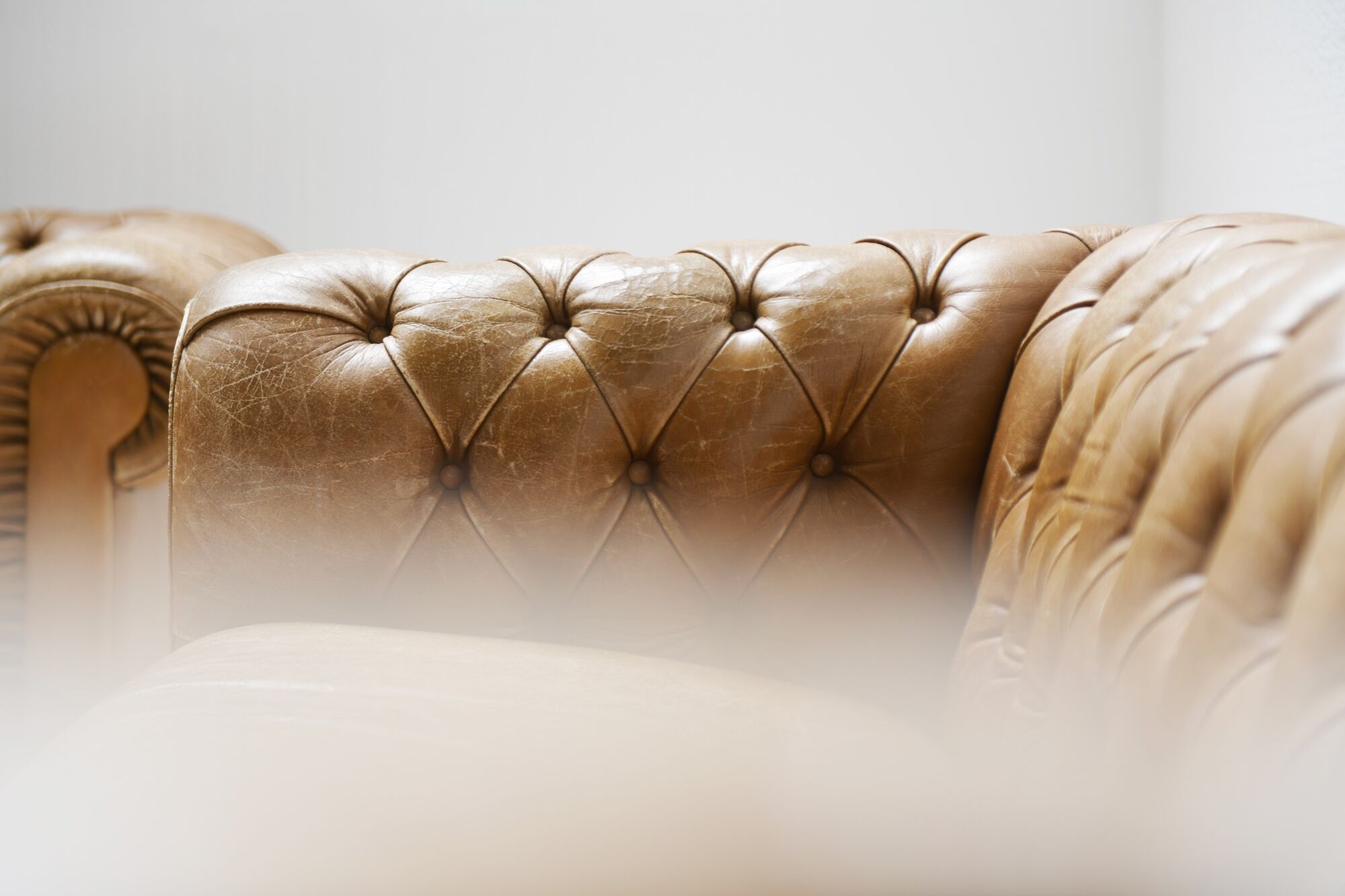 Vintage leather Chesterfield set 1991 by Natuzzi - Italy