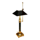 Large Empire Bouillotte Lamp in Brass and Lacquered Sheet Metal Restored - H6