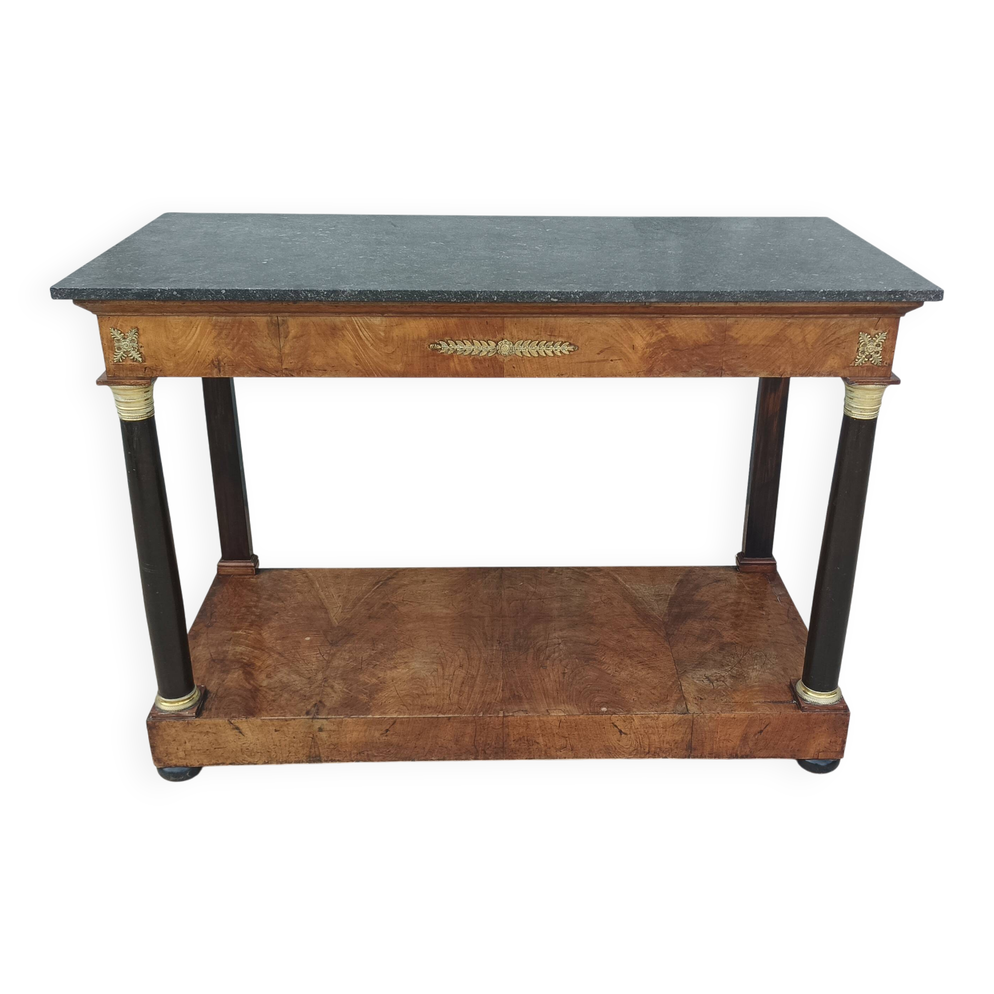 Large Empire period mahogany console table