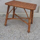 Vintage wicker rattan table