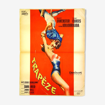 Original movie poster " Trapèze " 1956 Gina Lollobrigida, Lancaster,Curtis...