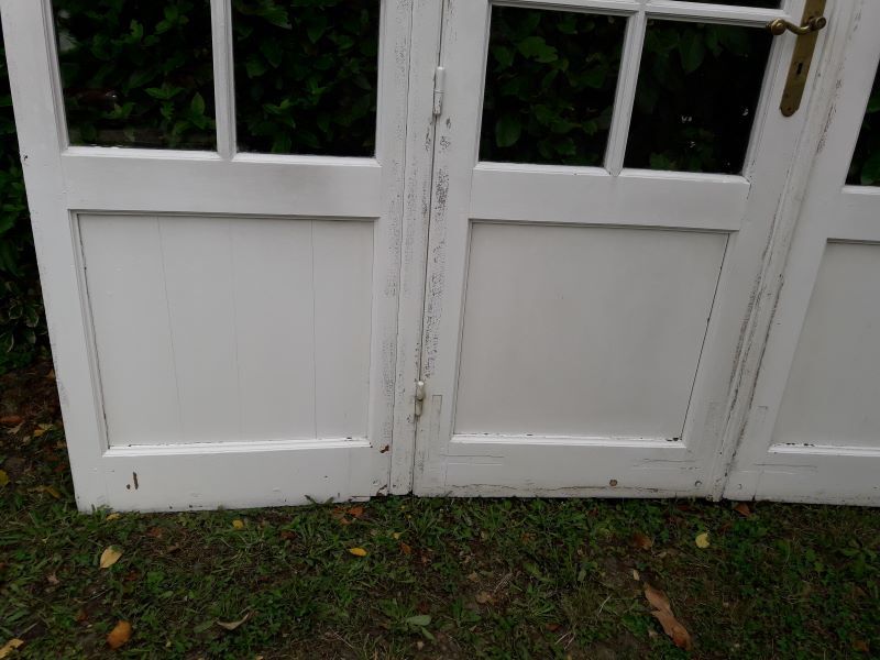 Oak arched bay window door H219xW267,5 small tiles