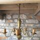 Vintage Dutch brass chandelier 5 branches