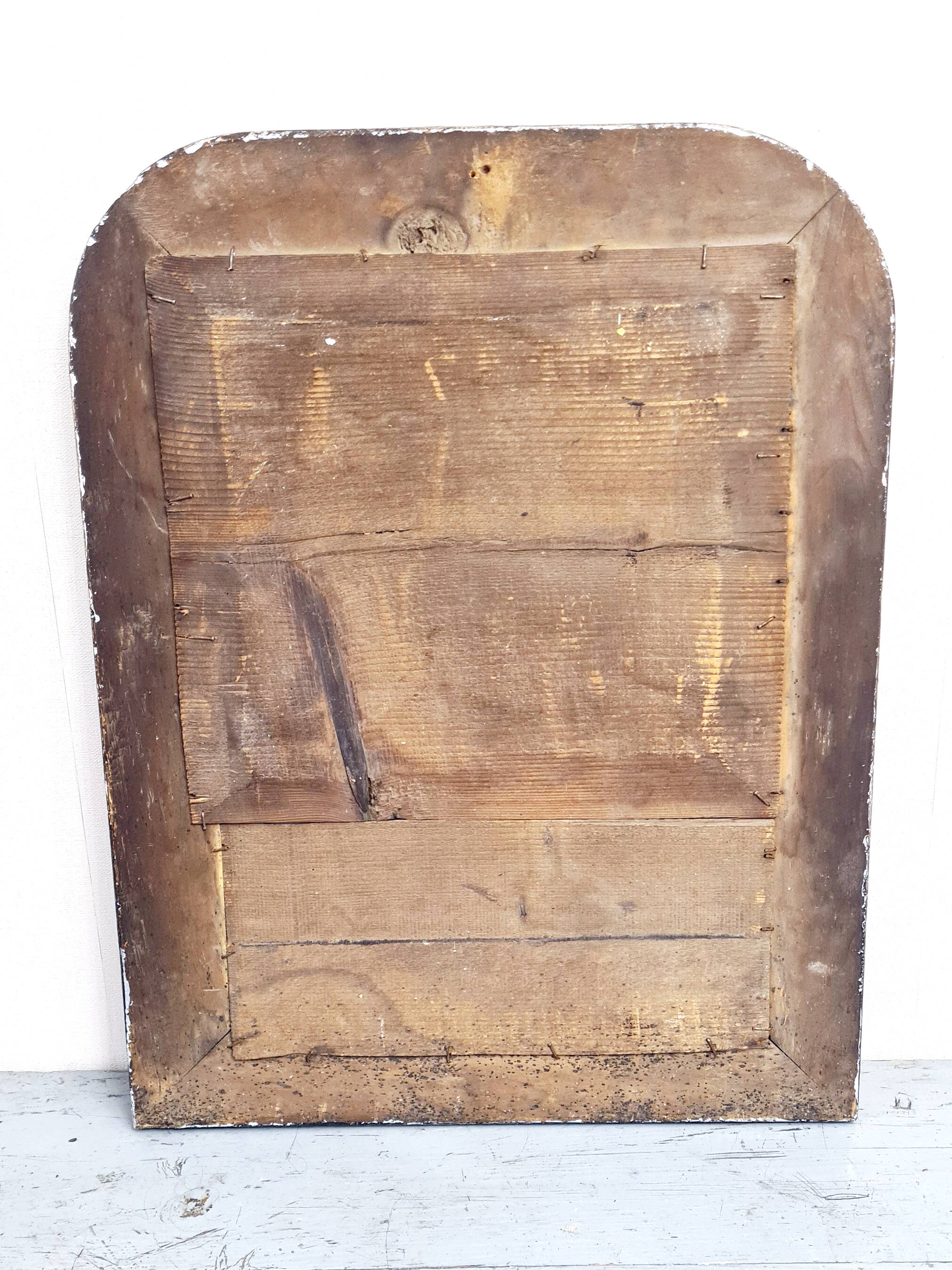 Old Louis Phillipe mirror, silvered with silver leaf.