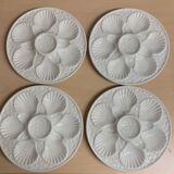 4 Longchamp oyster plates