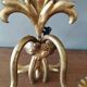 Pair of vintage 70s wall lights in gold metal