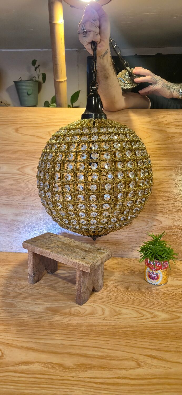 Magnificent and spectacular vintage Italian spherical chandelier.