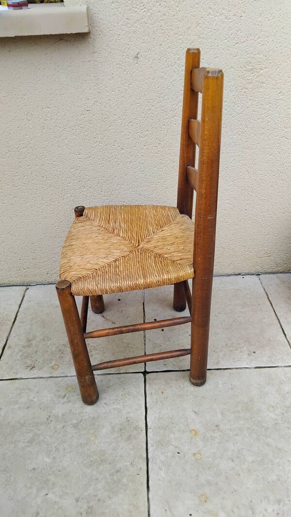 Chaise paille vintage