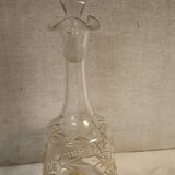 Carafe en verre décors muguet