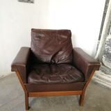 Leather armchair design 1980