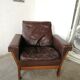 Leather armchair design 1980